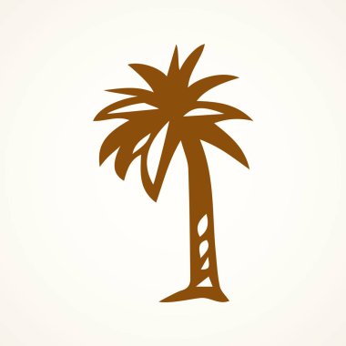 Palmiye ağacı. Vektör çizim