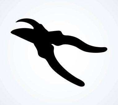 Vektör çizim. Budayıcı