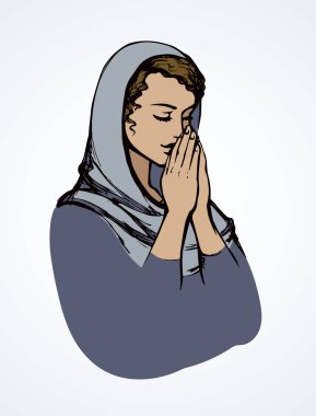 Dua eden kişi vektör görüntü