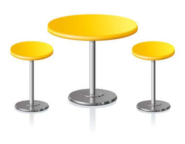 Yuvarlak masa. Vektör çizim