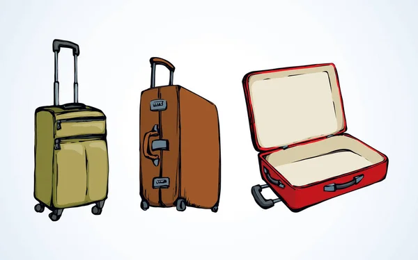 Une valise. Dessin vectoriel — Image vectorielle