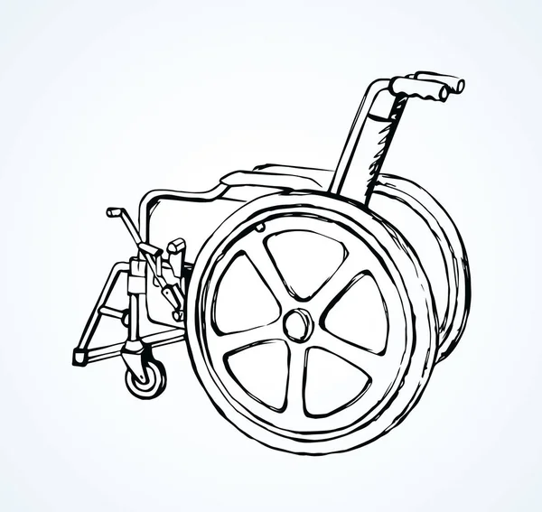 Cadeira de rodas. Desenho vetorial —  Vetores de Stock