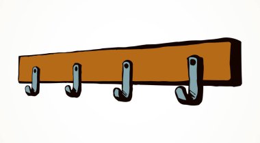 Duvara kanca. Vektör çizim