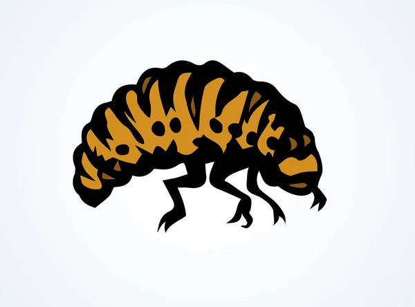 カブトムシ。幼虫。ベクトル描画 — ストックベクタ