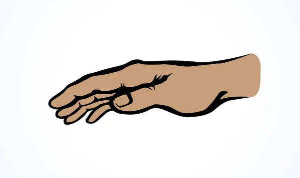 Des mains priantes. Dessin vectoriel — Image vectorielle