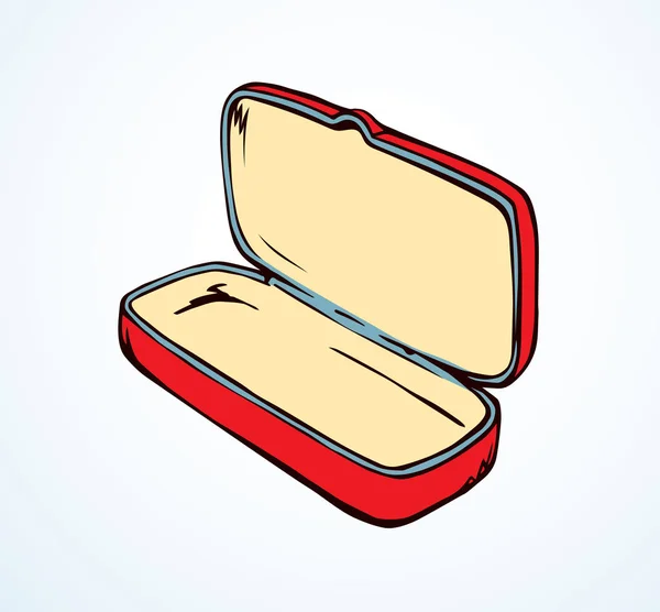 Estuche de gafas. Dibujo vectorial — Vector de stock