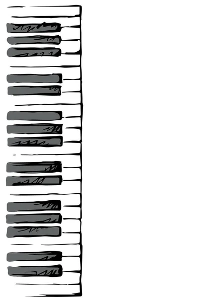 Piano Keys. Vector drawing — Stock Vector