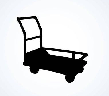 Ambar arabası. Vektör çizimi