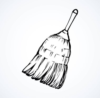 Süpürge. Vektör çizim