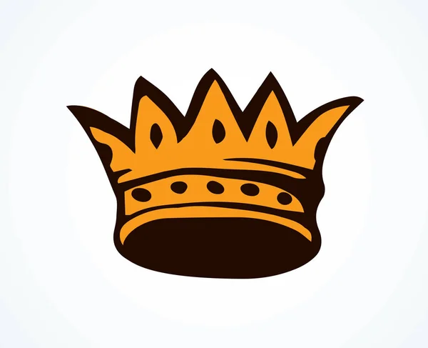 Crown. Dibujo vectorial — Archivo Imágenes Vectoriales