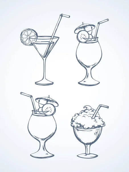 Cocktail. Desenho vetorial — Vetor de Stock