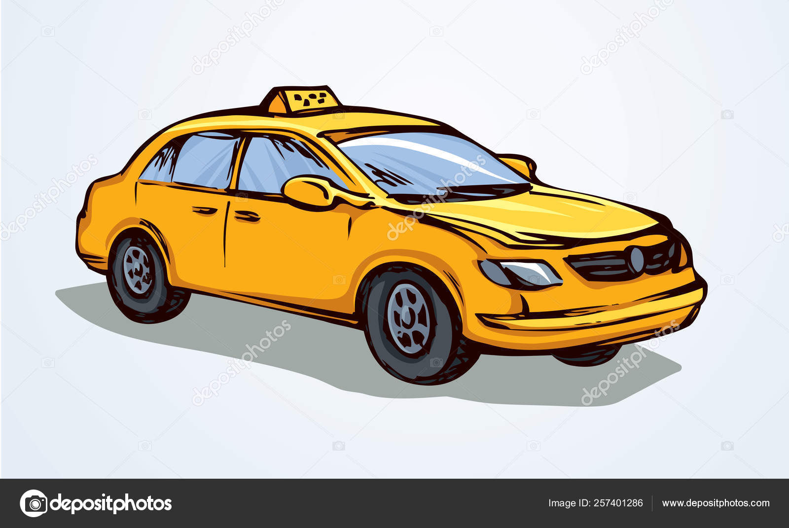 Taxi -Schild leuchtend Stock Vector
