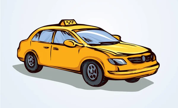 Taxi. Vektoros rajz — Stock Vector
