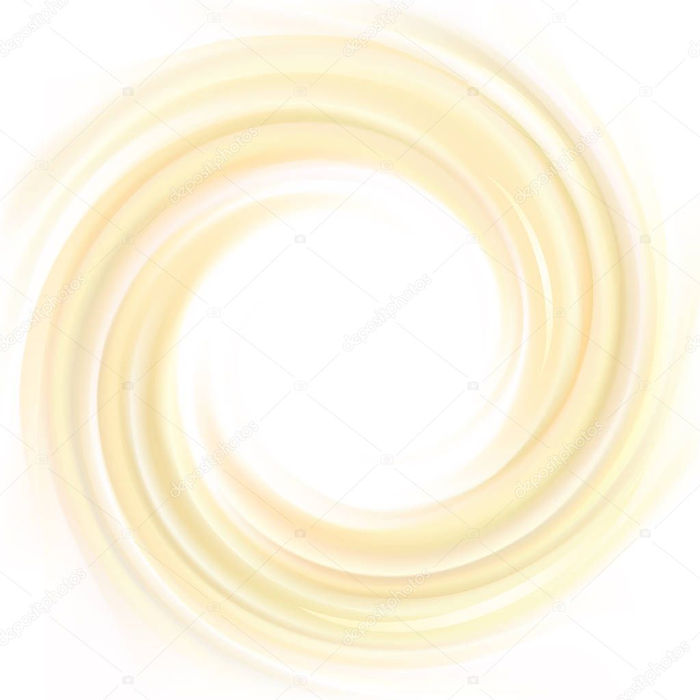 Vector yellow background of swirling creamy texture