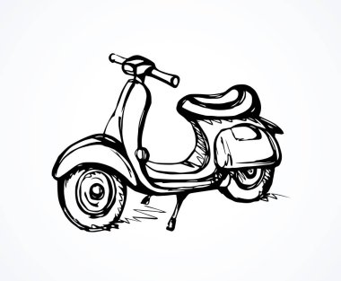 Motosiklet. Vektör çizim