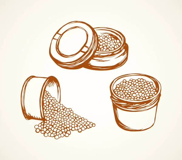 Caviar. Dibujo vectorial — Archivo Imágenes Vectoriales