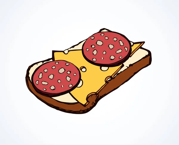Darab kenyeret. Vektoros rajz — Stock Vector