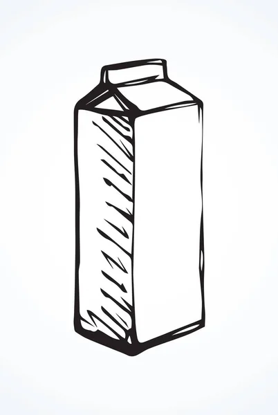 Verpakking van karton melk. Vector tekening — Stockvector