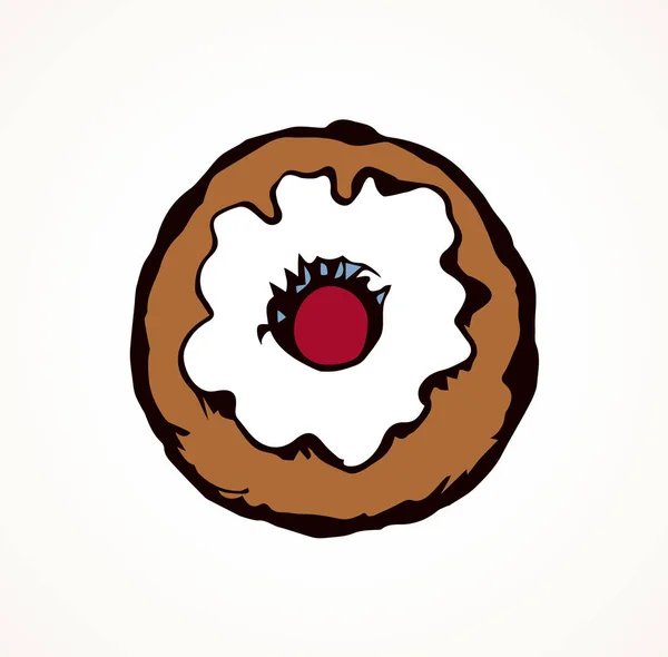 Donut. Dibujo vectorial — Vector de stock