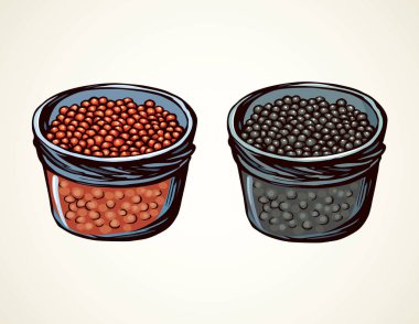 Havyar. Vektör çizim