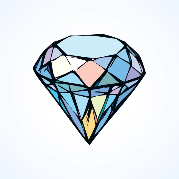 Diamond. Vector sketch — Stock Vector