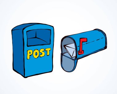 Posta kutusu. Vektör çizim