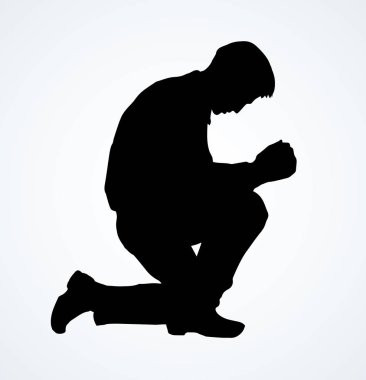 Dua eden kişi vektör görüntü