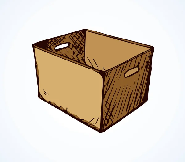 Cardboard box. Vector drawing icon — Stock Vector