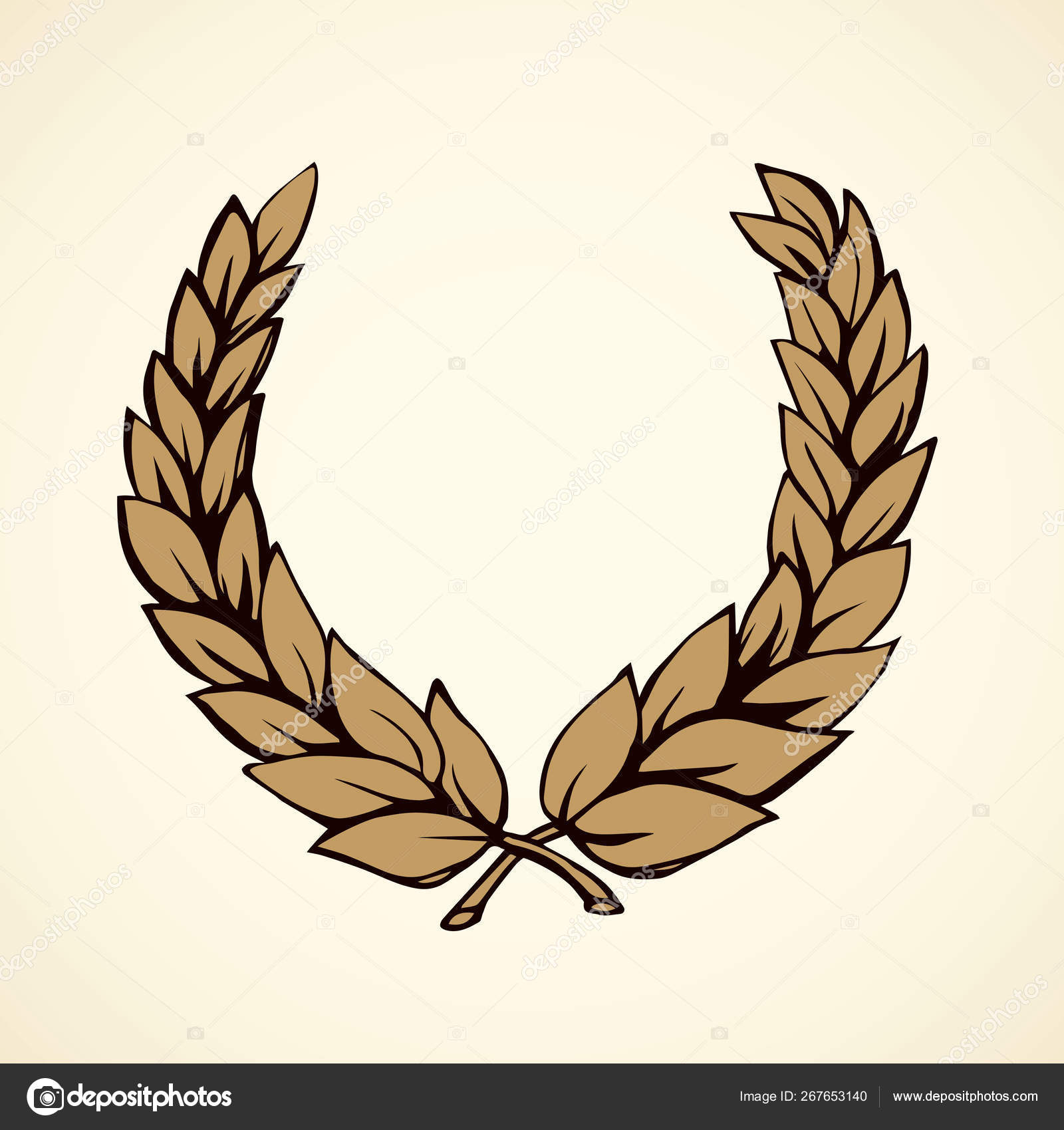 Laurel Wreath Vector Drawing Stock Vector By ©marinka 267653140