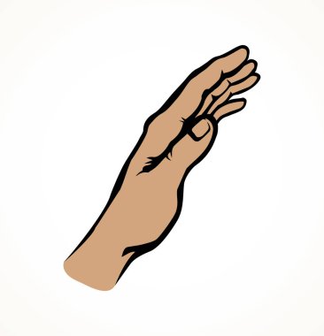 Parmak ile işaret etmek. Vektör çizim