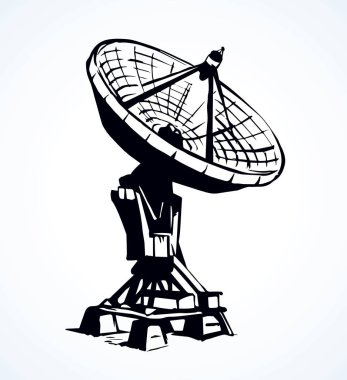 Vektör çizim. Çanak anten