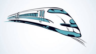Hızlı tren. Vektör çizimi
