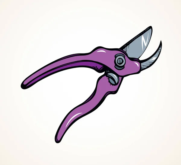 Vector tekening. Pruner — Stockvector