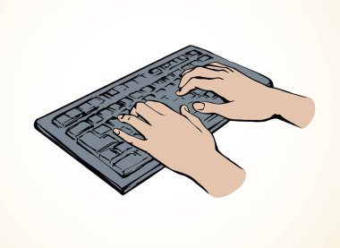 Dizüstü bilgisayar. Yukarıdan görüntüleyin. Vektör çizim