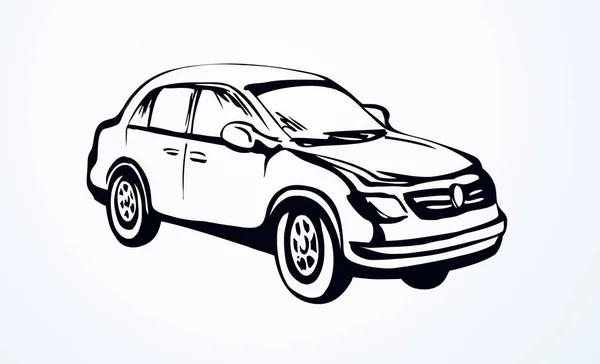 Taxi. Dibujo vectorial — Vector de stock