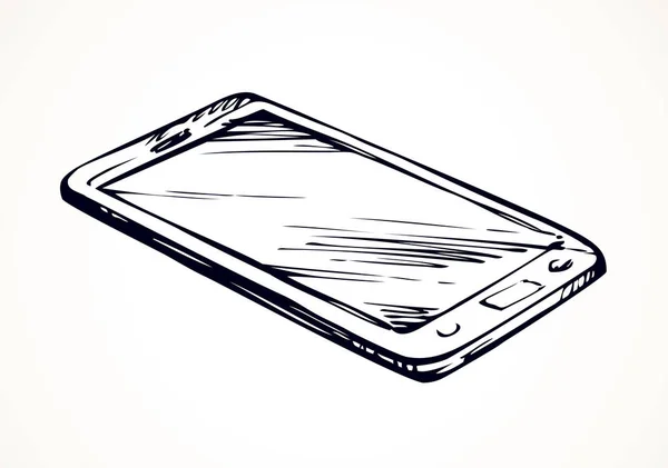 Teléfono celular. Dibujo vectorial — Archivo Imágenes Vectoriales