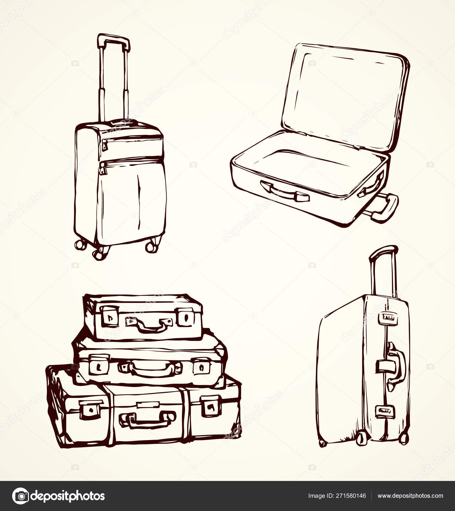 Suitcase. Vector drawing Stock Vector Image by ©Marinka 271580146