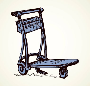 Havaalanı arabası. Vektör çizim