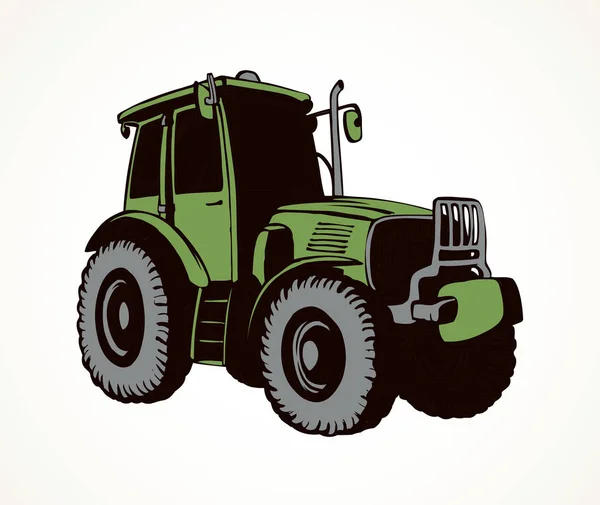 Tractor. Dibujo vectorial — Archivo Imágenes Vectoriales