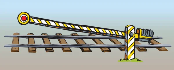 Barreira ferroviária. Desenho vetorial — Vetor de Stock