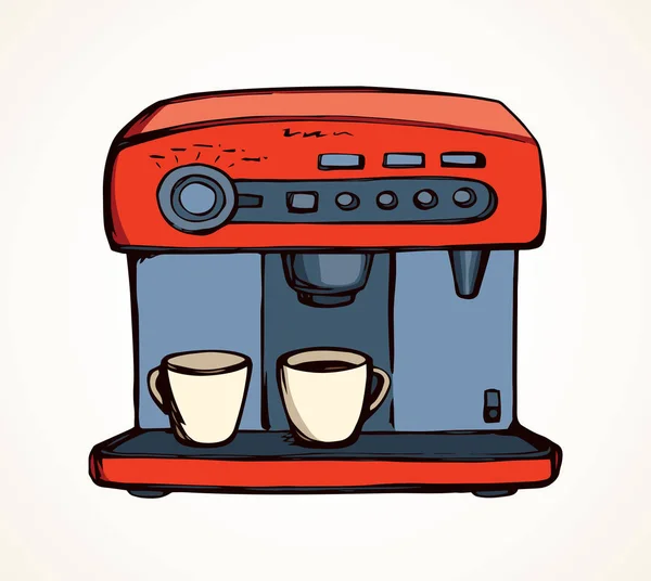 Cafetera. Dibujo vectorial — Archivo Imágenes Vectoriales