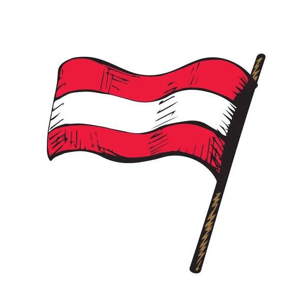 Flagge zeigen. Vektorzeichnung — Stockvektor