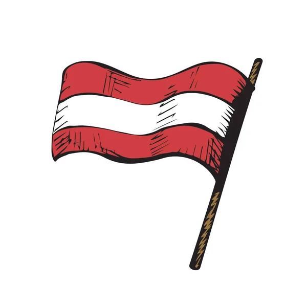 Flagge zeigen. Vektorzeichnung — Stockvektor