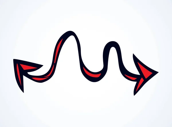 Pfeil-Symbol. Vektorzeichnung — Stockvektor