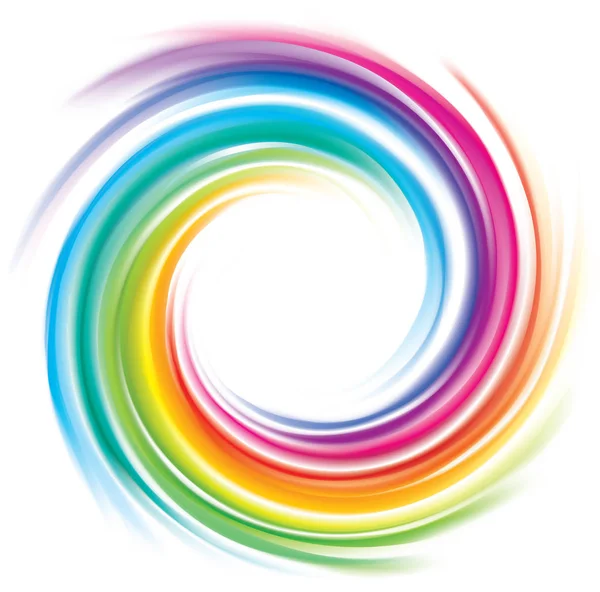 Fondo vectorial del espectro espiral del arco iris — Vector de stock