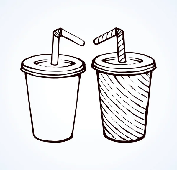 Cocktail. Desenho vetorial — Vetor de Stock