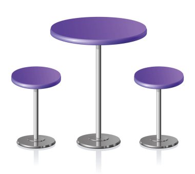 Yuvarlak masa. Vektör çizim