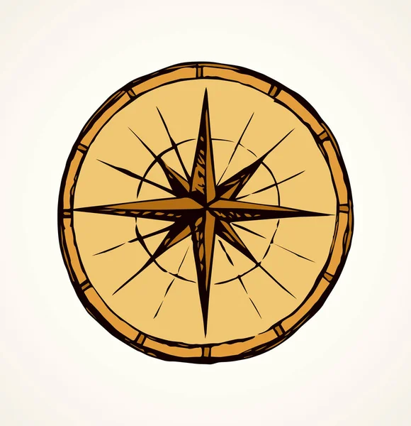 Compass Icon. Векторный эскиз — стоковый вектор