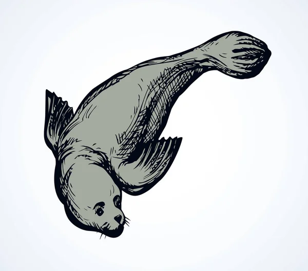 Seal. Vector drawing — Stock Vector
