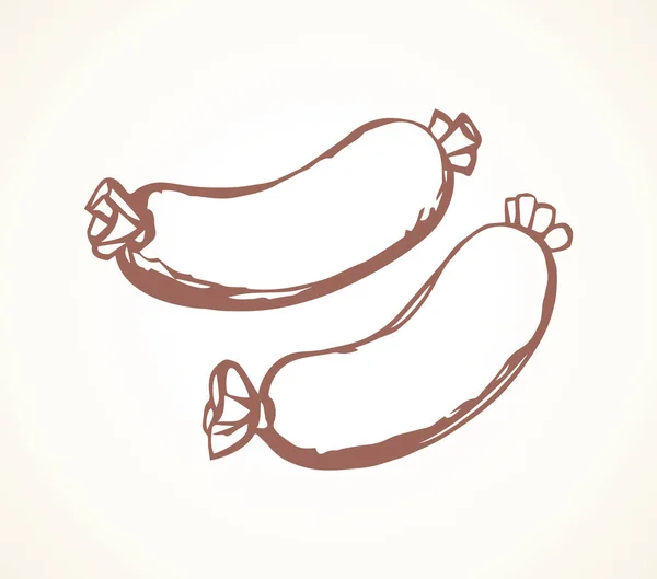 Sausage. Vector drawing — Stock Vector